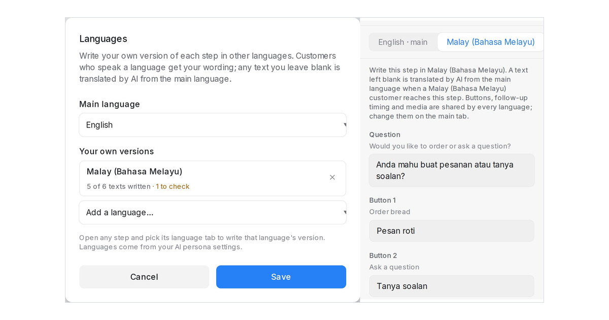 Write your Flow Agent steps in other languages yourself