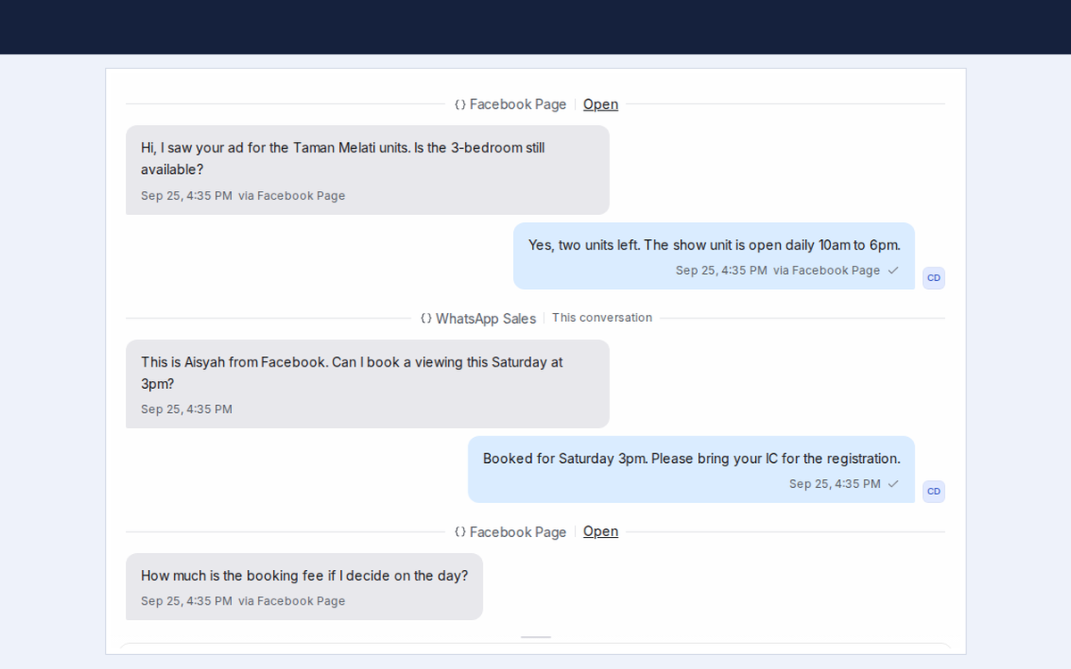 Customers message you on WhatsApp, Facebook and Instagram. Why does your team keep asking them the same questions?